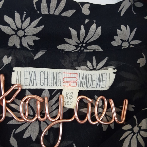 Alexa Chung Madewell 100% Silk Floral Penny Blouse - Picture 4 of 8